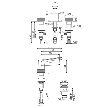 Смеситель для раковины Fima Carlo Frattini Texture Collection F5601HCR click-clack, хром