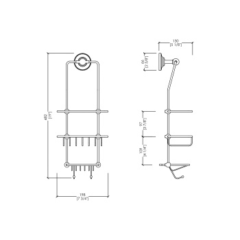 Мыльница подвесная с полочкой Devon&Devon First Class хром MARD62CR