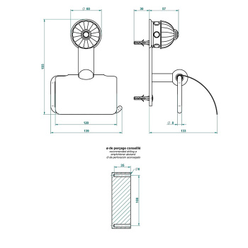 Держатель туалетной бумаги с крышкой THG Cheverny Jaspe Rouge A1U-F01-538AC полированное золото