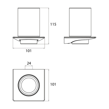 Стакан подвесной хрустальное стекло прозр. Emco Art, хром 1620 001 02