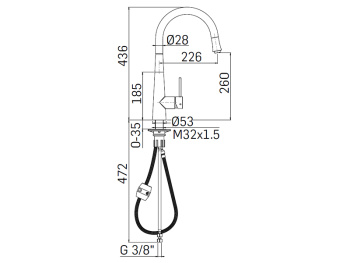 Смеситель для кухни Mamoli PROGRAMMA CUCINA 7241M0000001