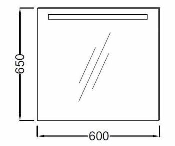 Зеркало Jacob Delafon Parallel 60 (EB1411-NF) c подсветкой