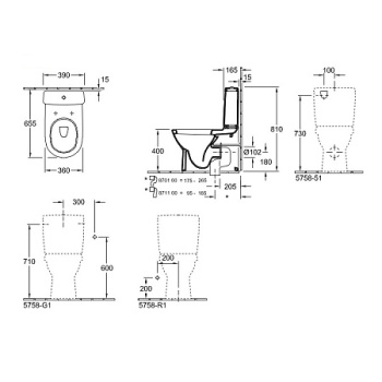 Чаша унитаза-компакта Villeroy&Boch O'Novo alpin 56581001