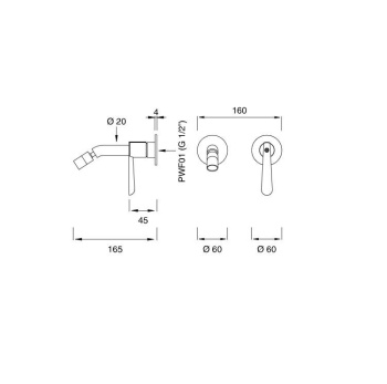 Смеситель для ванны CЕА Design Lutezia Plus LTZ 25 S с гибким изливом сталь