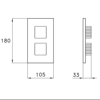 Внешняя часть встраиваемого термостатического смесителя душа Stella Casanova IS3292, хром CS 06011 CR00