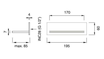 Излив для душа CЕА Design Free Ideas FRE 100 S сталь