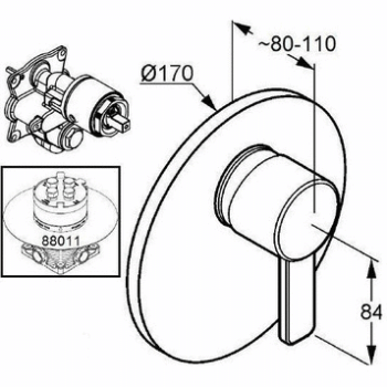 Смеситель Kludi Zenta 386559175 для душа