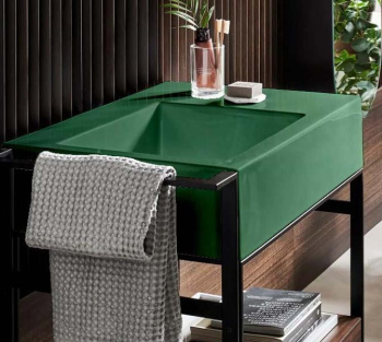 Раковина накладная Cielo I Narcisi NALAMSXSF AL 76 см левая зеленый