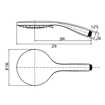 Душевая лейка Gattoni Accessori 5 режимов, хром 6387/PDC0cr