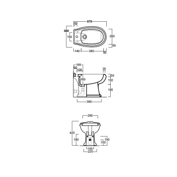 Биде Simas Arcade AR833bi*1 белый