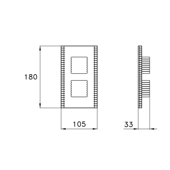 Внешняя часть встраиваемого термостатического смесителя для душа Stella Casanova IS3296 P.V. с переключателем на 2 выхода, хром CS 06013 CR00