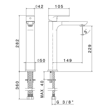 Смеситель для раковины Kerama Marazzi Piano 69315KM.21.018 хром