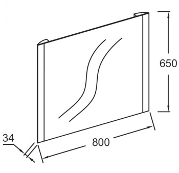 Зеркало с подсветкой 80 см Jacob Delafon Replique EB1472-NF