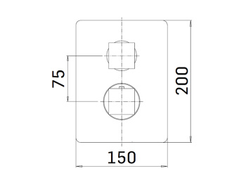 Внешняя часть встраиваемого термостического смесителя для душа Mamoli EUCLIDE 3248PE000001
