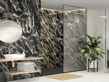 Керамическая плитка Eletto Ceramica Levanto Nero 24.2x70 см 508401201