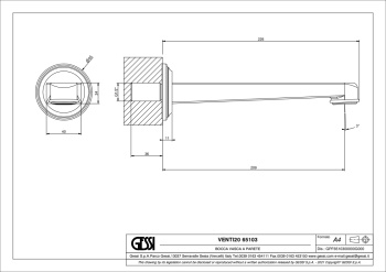 Излив Gessi VENTI20 65103.735 Warm Bronze PVD