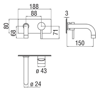 Cмеситель для раковины Nobili Live LV00198WM белый