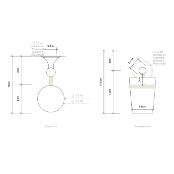 Стакан подвесной Decor Walther Classic WMG фарфор, золото 511420
