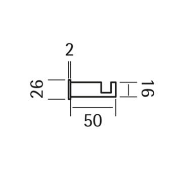 Крючок Cisal Xion нержавеющая сталь AISI304L XI090711D1