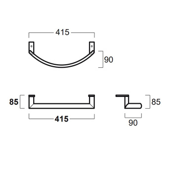 Полотенцедержатель подвесной Simas LFT Spazio LFT A5cr хром
