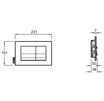Клавиша смыва Jacob Delafon E20858-BGG золото