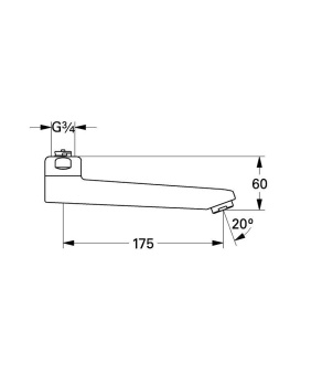 Литой излив GROHE, хром 13462000