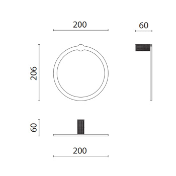 Полотенцедержатель Oasis Defile кольцо, хром 0AGD003CR