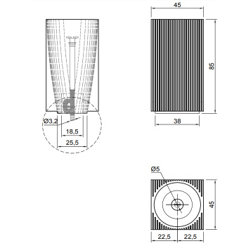 Раковина Antonio Lupi Controverso 45x85x45, без отв., Marmo Carrara А0002423621