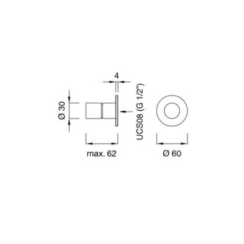 Cмеситель для ванны CEA Design Gastone TRM 03 S с термостатом сталь
