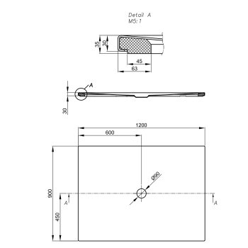 Душевой поддон Bette 120х90 см 1261-000