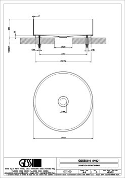Накладная раковина Gessi Gessi316 54601.708 Copper Brushed PVD