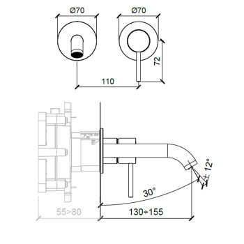 Смеситель для раковины Almar E210053.CR хром