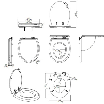 Сиденье для унитаза из мдф Devon&Devon Westminster белый лакированный/петли хром микролифт 3IBSEBIAWCR (ст.арт. 2IBSEBIAWCR)