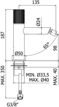 Смеситель для биде Paffoni Jo JO13,1CR