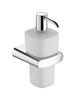 Дозатор для жидкого мыла Keuco Elegance 11654019000 матовое опаловое стекло\хром