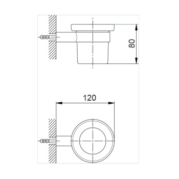 Стакан подвесной Cisal System матовое стекло/черный матовый SY09050040 Акция