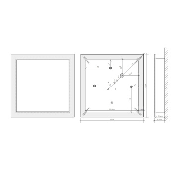 Светильник потолочный Decor Walther Kubic 40 39x39x6.5 1x R7S 118mm max. 100W, никель сатинированный 211534