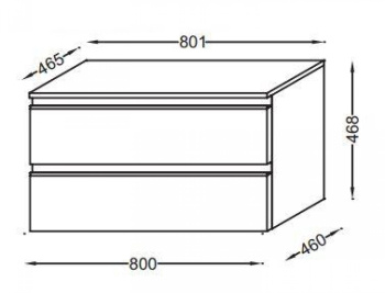 Комод Jacob Delafon Vox EB2061-RA-442 серый антрацит лак
