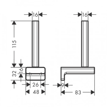 Hansgrohe AddStoris Держатель туалетной бумаги , матовая бронза