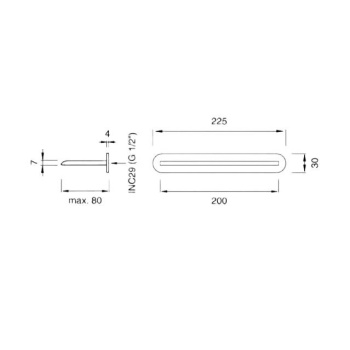 Излив для душа CЕА Design Free Ideas FRE 172 S сталь