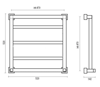 Полотенцесушитель водяной Margaroli Quadri 711/34704CRN 52x52 хром