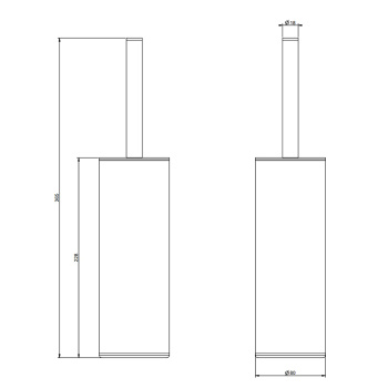 Ершик напольный Gessi Emporio Emporio Accessories 38953.031 chrome
