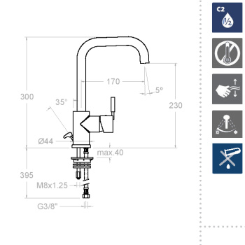 Смеситель для кухни Ramonsoler Atica 7511