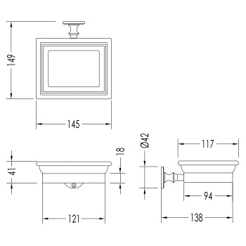 Мыльница подвесная Devon&Devon First Class золото светлое DD33010OT
