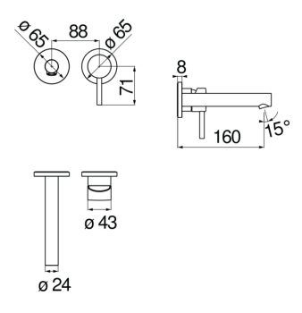 Cмеситель для раковины Nobili Live LV00499CR хром