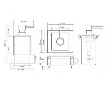 Дозатор для жидкого мыла Bemeta Gamma 145509012 белый