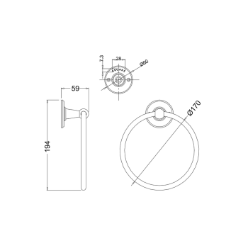 Полотенцедержатель Burlington Arcade ARCA3 CHR хром