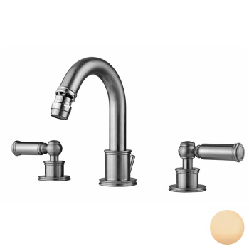 Bossini Liberty Смеситель для биде на 3 отверстия с поворотным изливом и заглушкой 1”1/4, цвет