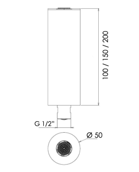 Верхний душ Daniel Steel SSA578PECM20 нержавеющая сталь