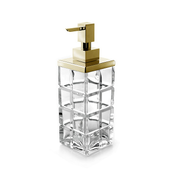 3SC Palace Дозатор для жидкого мыла, настольный, цвет: Ambro хрусталь/золото 24к. Lucido PA01DAAMGD
